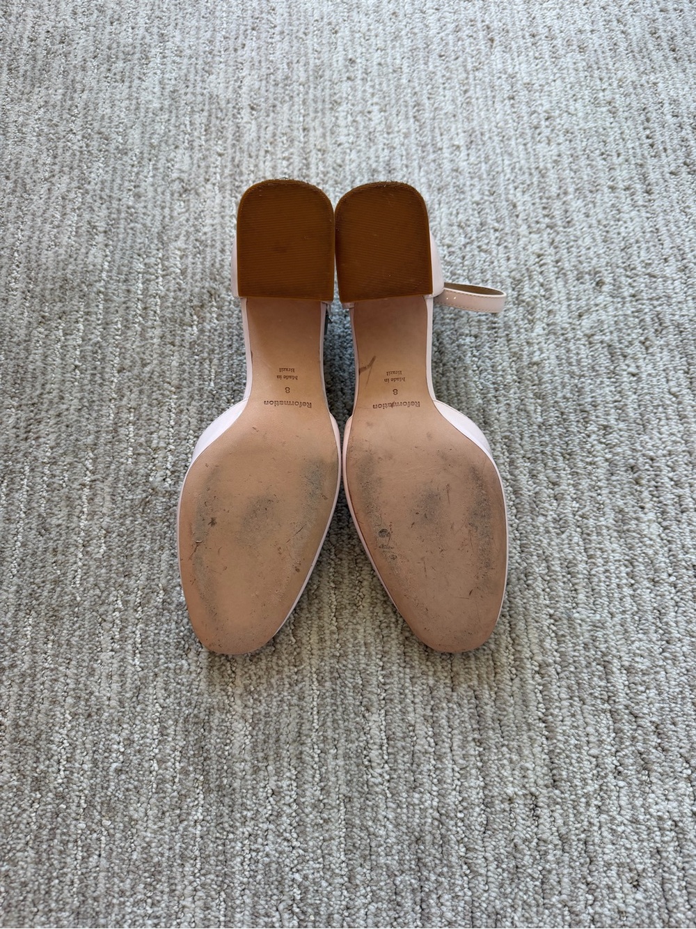 Reformation Mallori Closed Toe Heel Morning Dew Patent - Size 8 - Picture 11 of 15